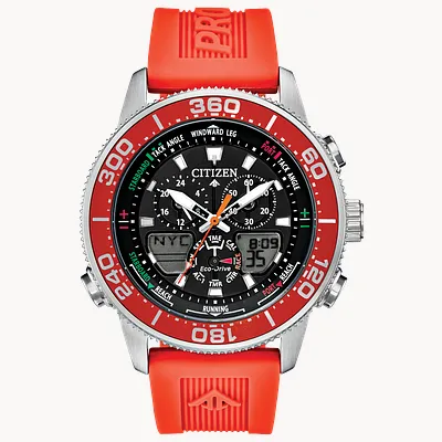 Promaster Sailhawk Black Dial Polyurethane Strap JR4061 00F CITIZEN